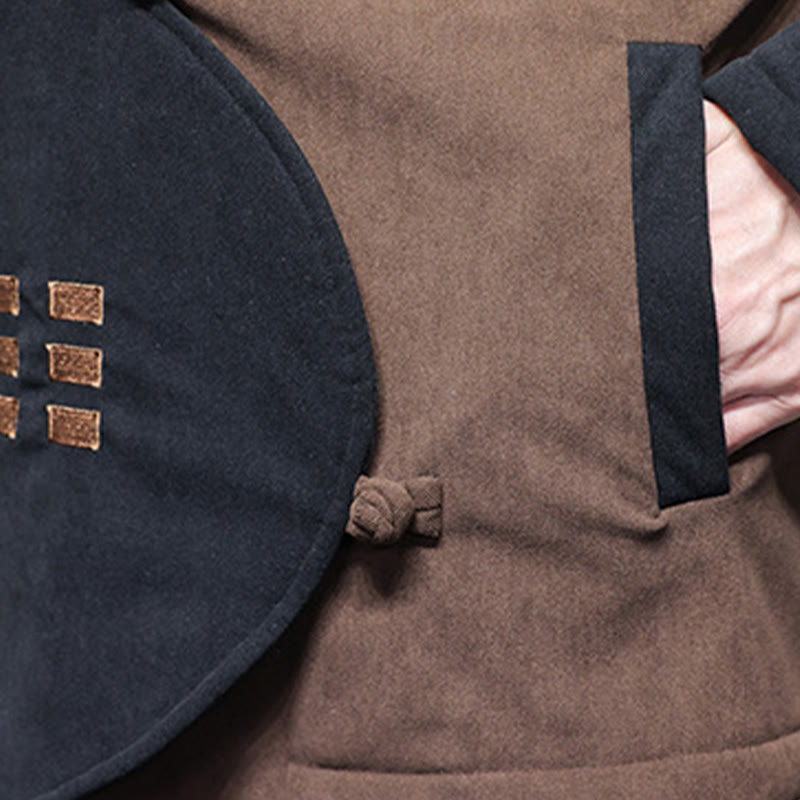 Veste homme à manches longues en velours côtelé, motif Yin Yang Tai Chi, avec poches, inspirée des Buddha Stones - image 10