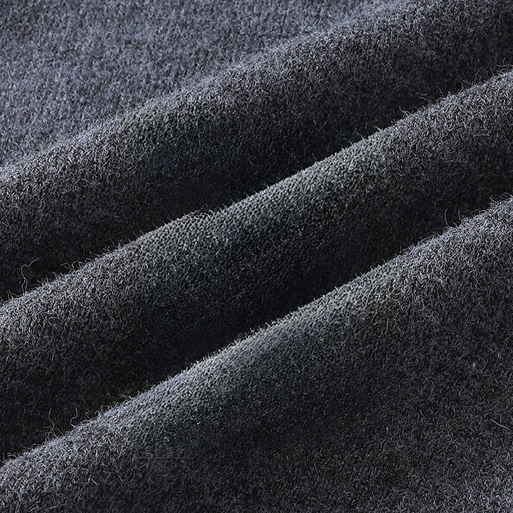 Pull en maille chaude à manches longues pour homme, orné de boutons et de Buddha Stones, col rond. - image 8