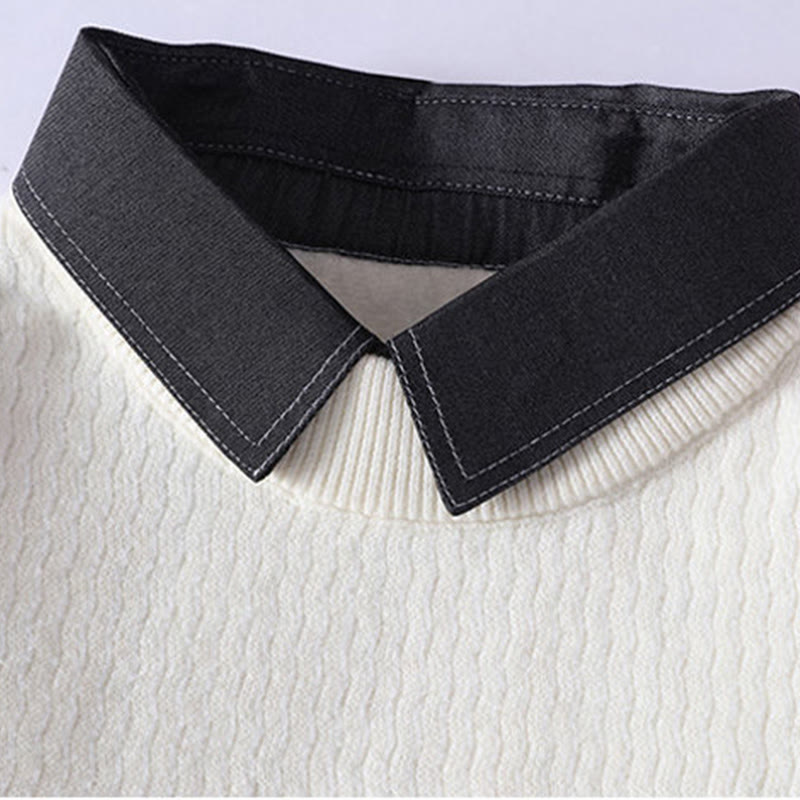 Pull en maille chaud à manches longues pour homme, motif Buddha Stones, col montant, hiver. - image 4