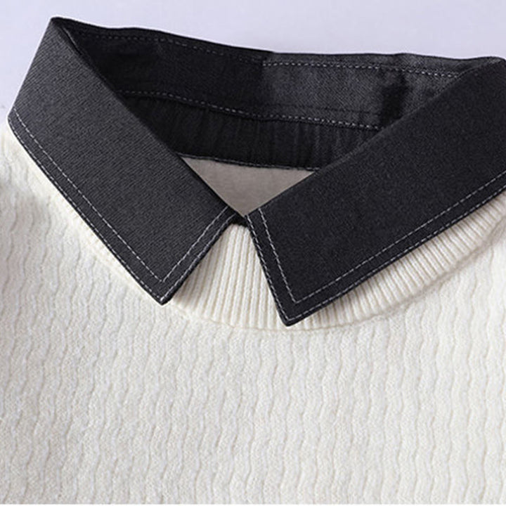 Pull en maille chaud à manches longues pour homme, motif Buddha Stones, col montant, hiver. - image 4