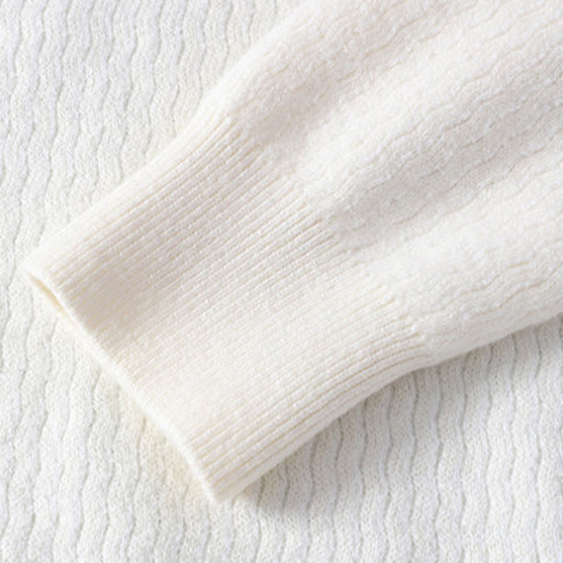 Pull en maille chaud à manches longues pour homme, motif Buddha Stones, col montant, hiver. - image 5