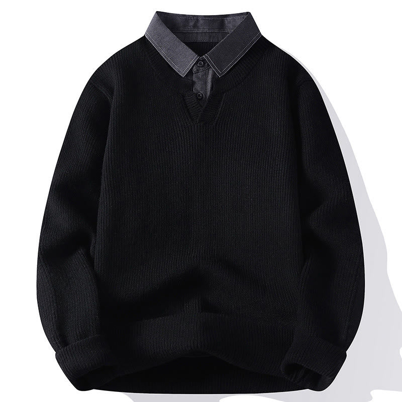 Pull en maille chaude à manches longues pour homme, motif Buddha Stones, col montant noir - Noir - US/UK/AU44，EU54 (4XL) - image 9