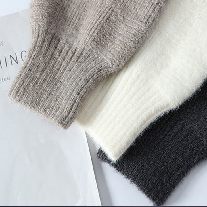 Pull en maille chaude à manches longues pour homme, col montant noir, motif à carreaux, Buddha Stones - image 8