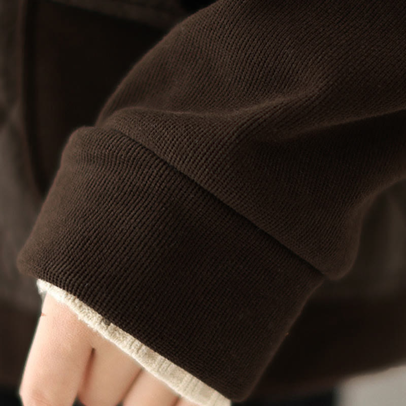 Veste épaisse à manches longues pour femme, motif diamant Buddha Stones, avec poches - image 7