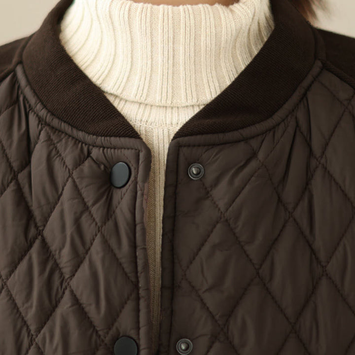 Veste épaisse à manches longues pour femme, motif diamant Buddha Stones, avec poches - image 6