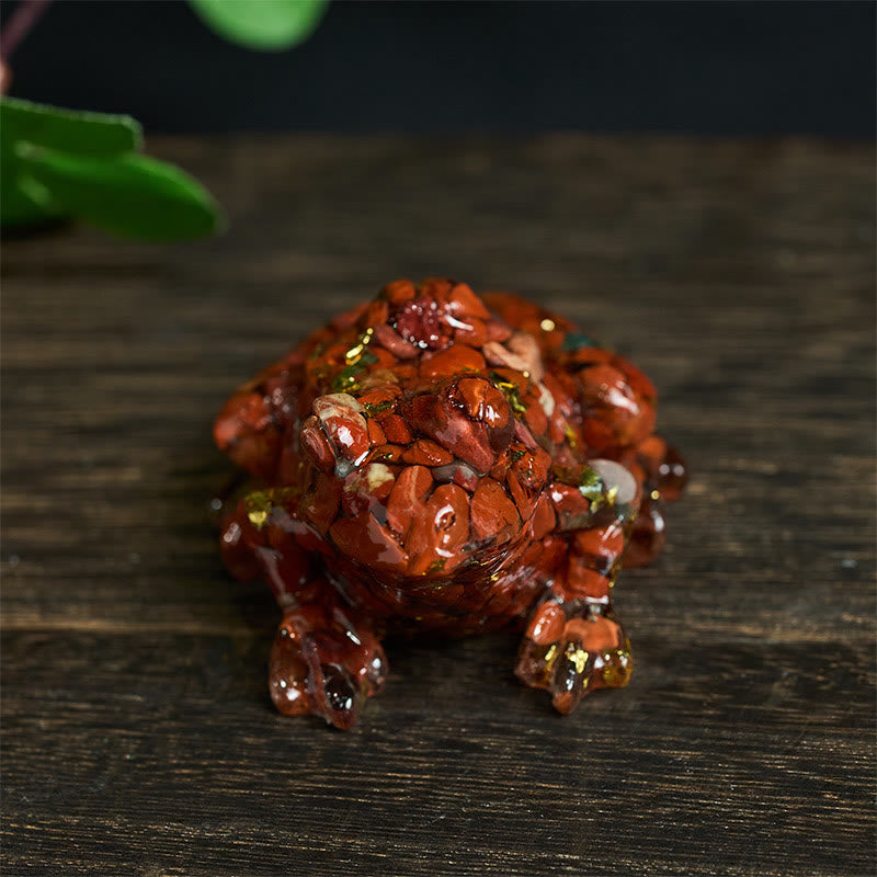 Statue décorative de petite grenouille en résine cristal et Buddha Stones, inspirée de la passion - image 2