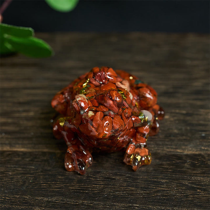 Statue décorative de petite grenouille en résine cristal et Buddha Stones, inspirée de la passion - image 2