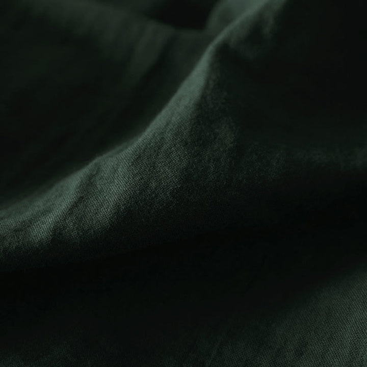 Chemise en coton à manches longues pour femme, ornée de Buddha Stones et de boutons contrastés sur les poches. - image 10