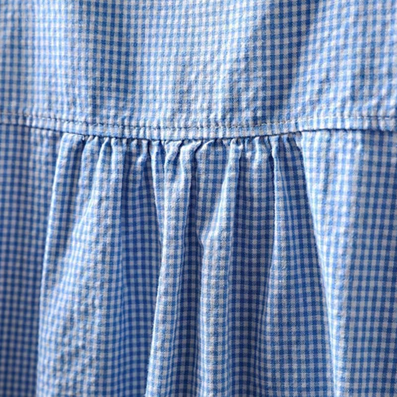 Chemise en coton à petits carreaux, manches longues, Buddha Stones , printemps - image 5