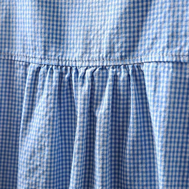 Chemise en coton à petits carreaux, manches longues, Buddha Stones , printemps - image 5