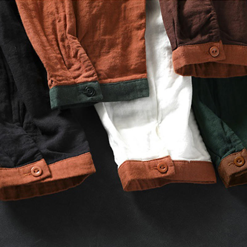 Chemise en coton à manches longues pour femme, motif Buddha Stones, boutons contrastés. - image 18