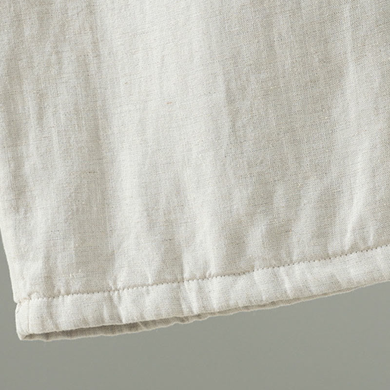 Pantalon large d'hiver pour femme en coton et lin, à cordon de serrage contrastant et poches , Buddha Stones - image 16