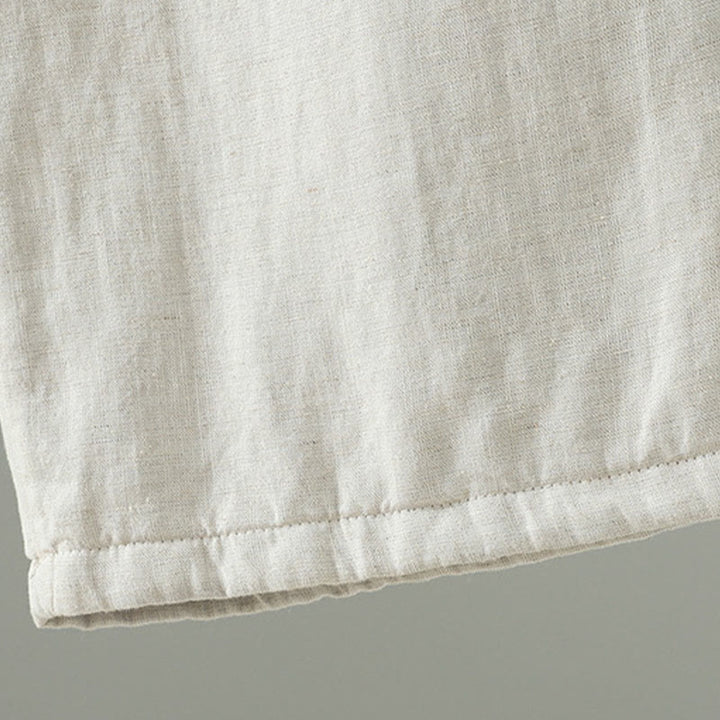 Pantalon large d'hiver pour femme en coton et lin, à cordon de serrage contrastant et poches , Buddha Stones - image 16