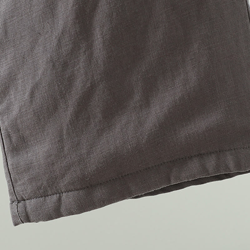 Pantalon large d'hiver pour femme en coton et lin, à cordon de serrage contrastant et poches , Buddha Stones - image 22