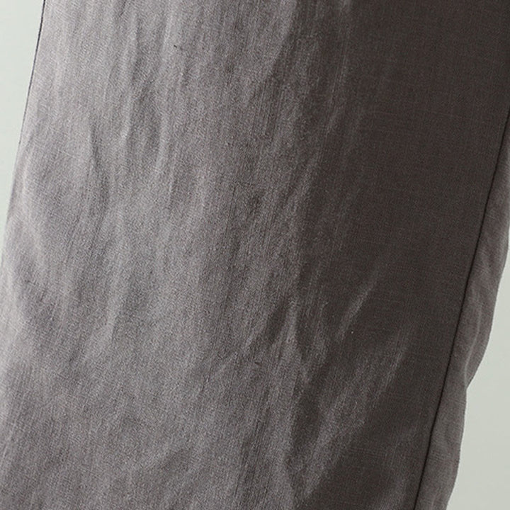 Pantalon large d'hiver pour femme en coton et lin, à cordon de serrage contrastant et poches , Buddha Stones - image 20