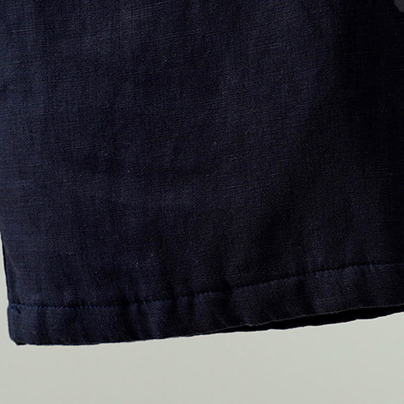 Pantalon large d'hiver pour femme en coton et lin, à cordon de serrage contrastant et poches , Buddha Stones - image 5