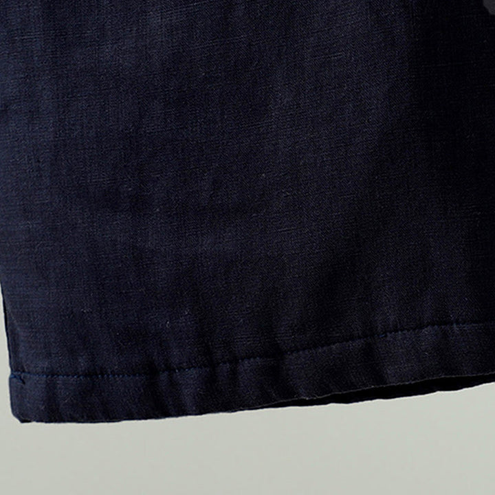 Pantalon large d'hiver pour femme en coton et lin, à cordon de serrage contrastant et poches , Buddha Stones - image 5