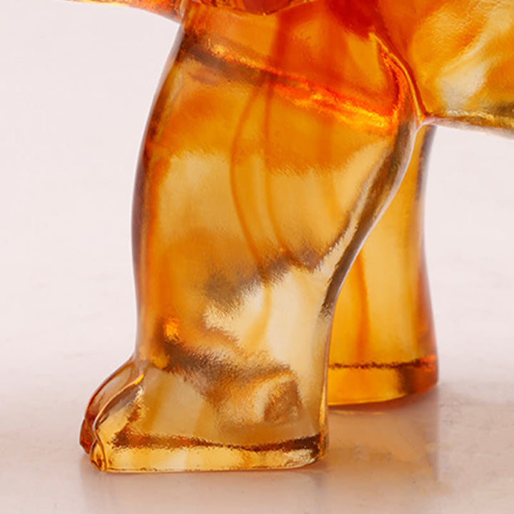 Buddha Stones, cristal Liuli fait main, éléphant, œuvre d'art, sagesse, richesse, décoration intérieure - image 14