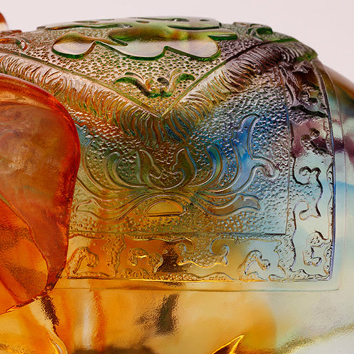 Buddha Stones, cristal Liuli fait main, éléphant, œuvre d'art, sagesse, richesse, décoration intérieure - image 2