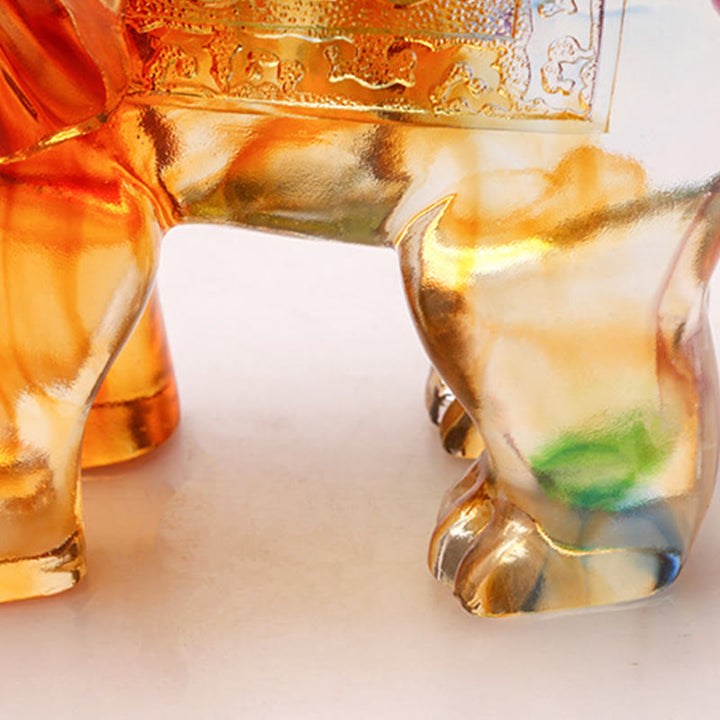 Buddha Stones, cristal Liuli fait main, éléphant, œuvre d'art, sagesse, richesse, décoration intérieure - image 15