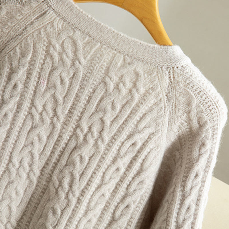 Cardigan en maille de coton à manches longues pour femme, orné de boutons torsadés et de Buddha Stones . - image 36