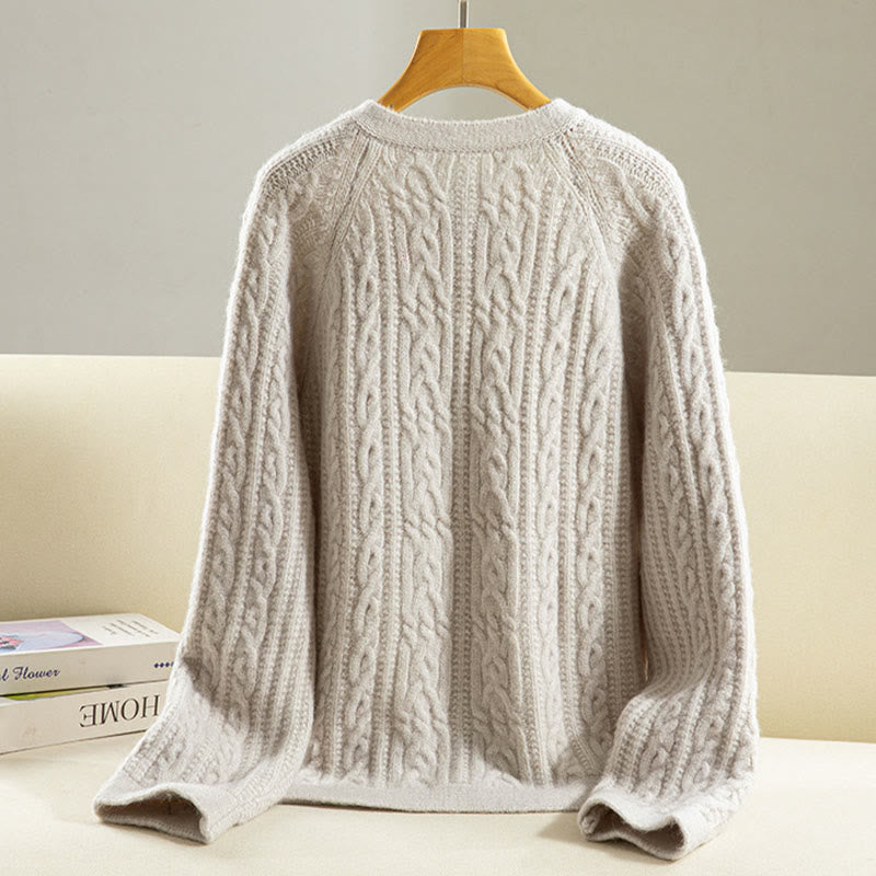 Cardigan en maille de coton à manches longues pour femme, orné de boutons torsadés et de Buddha Stones . - image 32