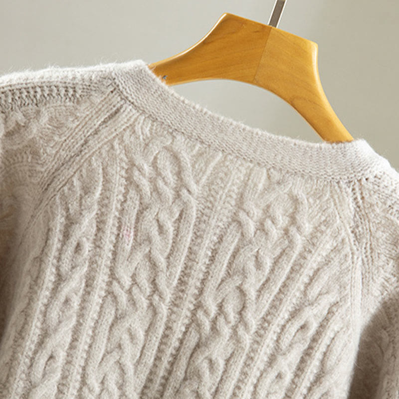 Cardigan en maille de coton à manches longues pour femme, orné de boutons torsadés et de Buddha Stones . - image 35