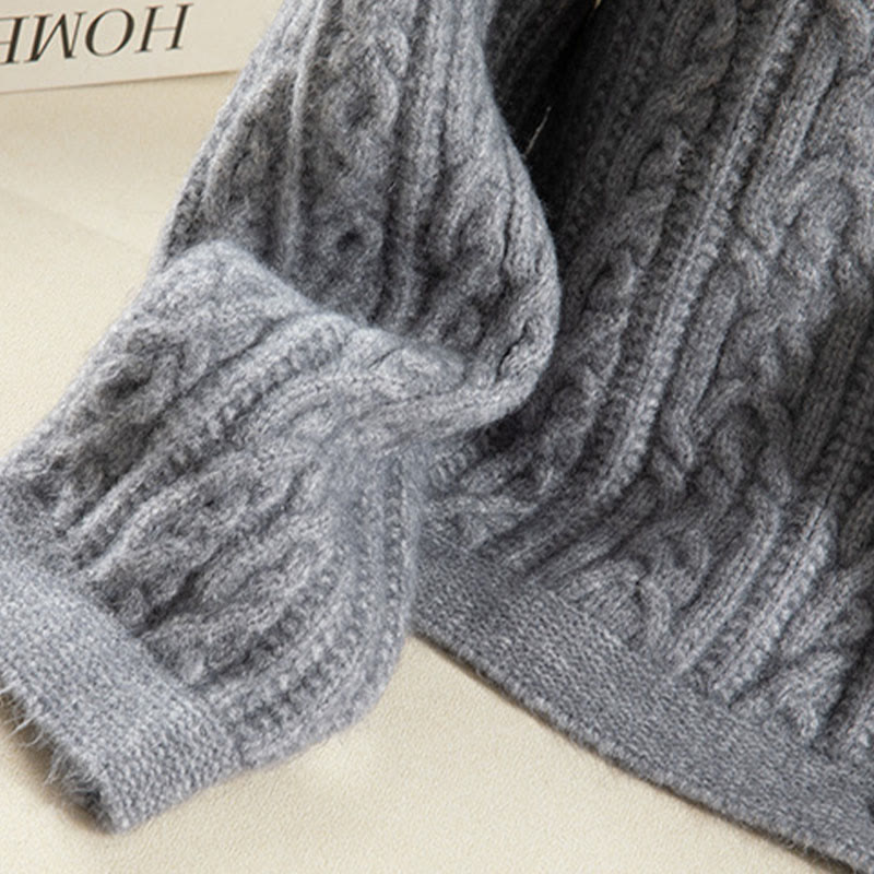 Cardigan en maille de coton à manches longues pour femme, orné de boutons torsadés et de Buddha Stones . - image 22