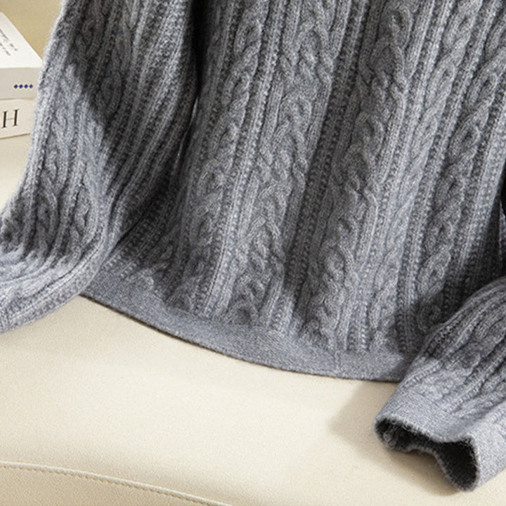 Cardigan en maille de coton à manches longues pour femme, orné de boutons torsadés et de Buddha Stones . - image 25