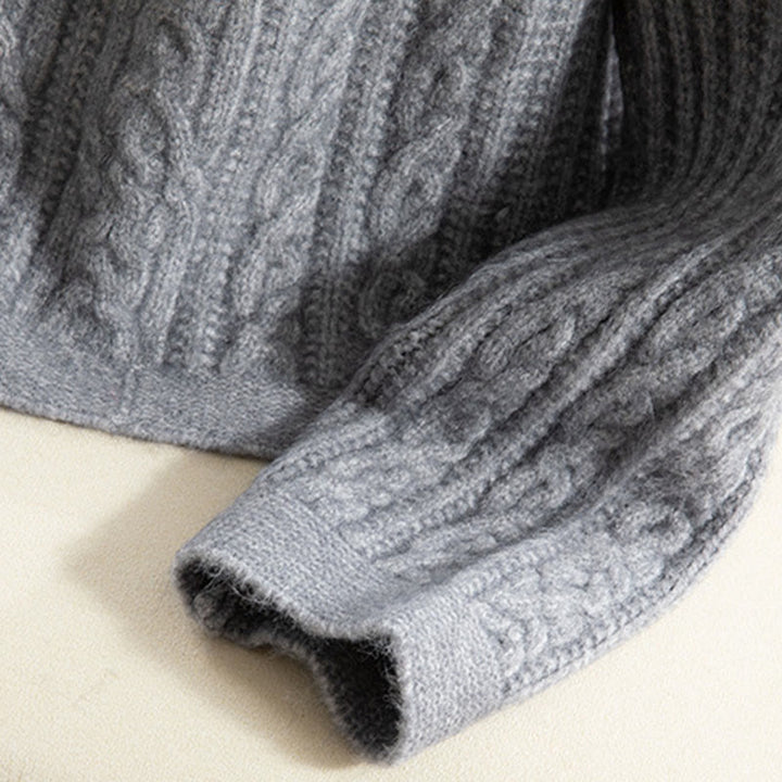 Cardigan en maille de coton à manches longues pour femme, orné de boutons torsadés et de Buddha Stones . - image 24