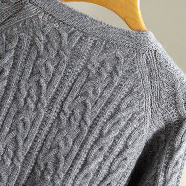 Cardigan en maille de coton à manches longues pour femme, orné de boutons torsadés et de Buddha Stones . - image 21