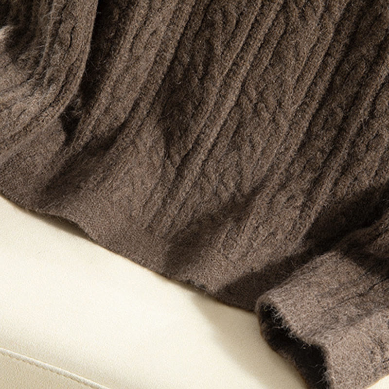 Cardigan en maille de coton à manches longues pour femme, orné de boutons torsadés et de Buddha Stones . - image 13