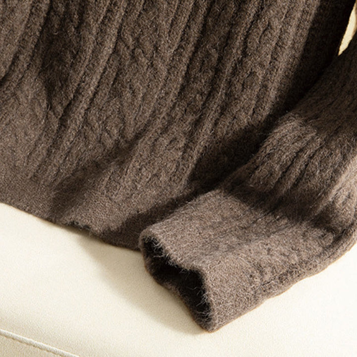 Cardigan en maille de coton à manches longues pour femme, orné de boutons torsadés et de Buddha Stones . - image 10