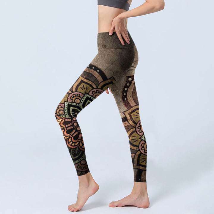 Leggings de sport pour femmes avec imprimé mandala de Buddha Stones - image 2