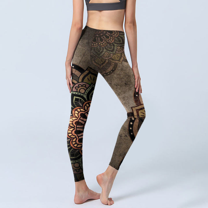 Leggings de sport pour femmes avec imprimé mandala de Buddha Stones - image 4