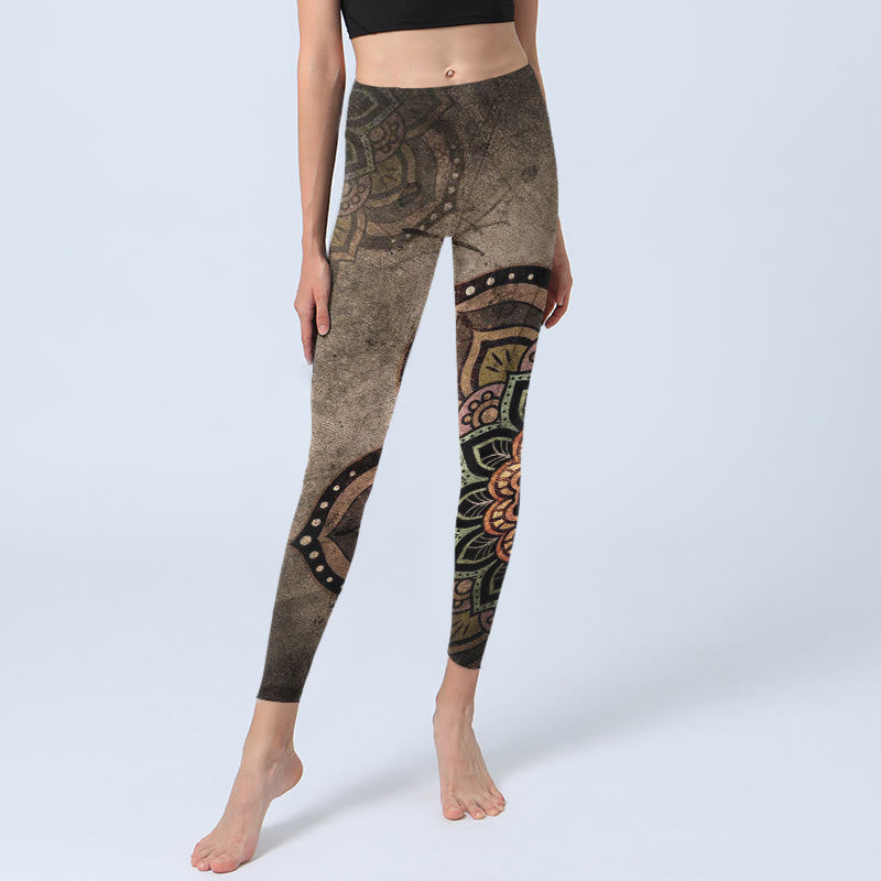 Leggings de sport pour femmes avec imprimé mandala de Buddha Stones - image 5