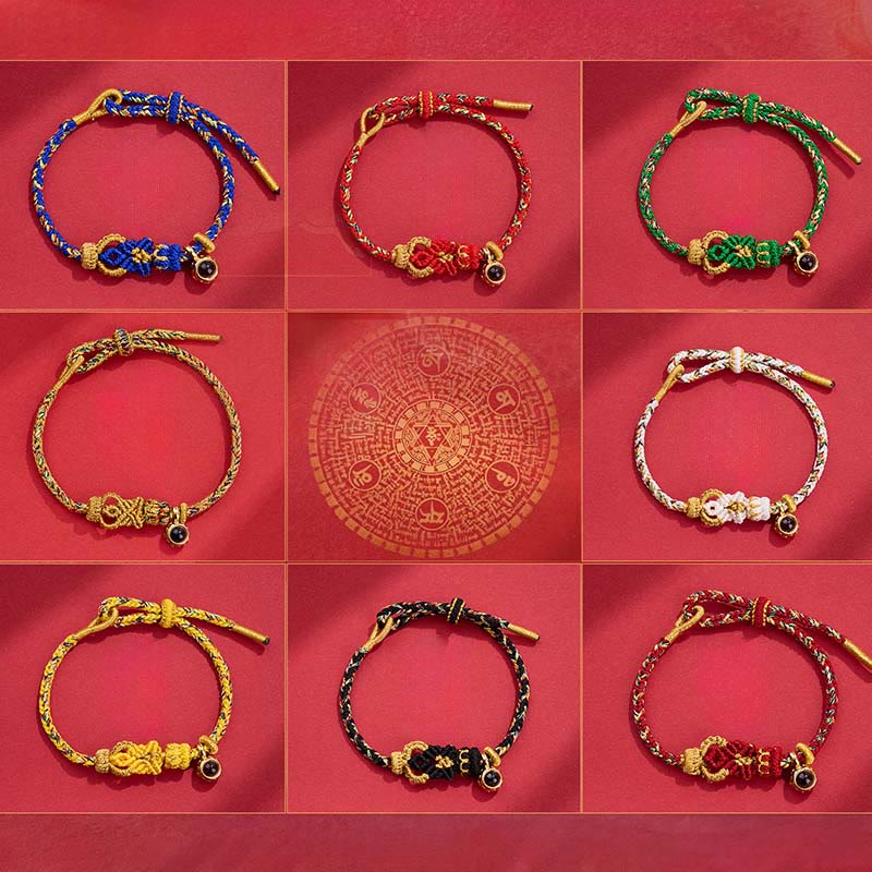 Bracelet de Buddha Stones tissées à la main avec des nœuds de Bouddha - image 12