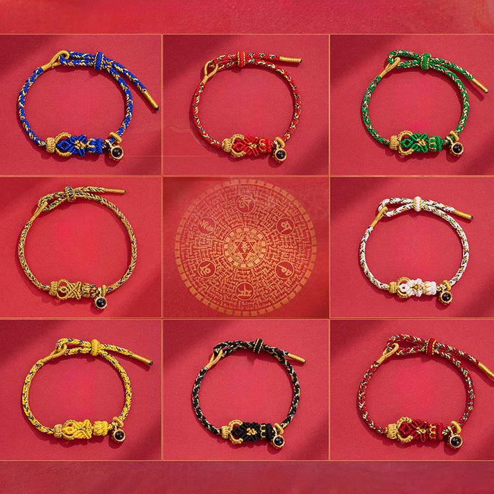 Bracelet de Buddha Stones tissées à la main avec des nœuds de Bouddha - image 12