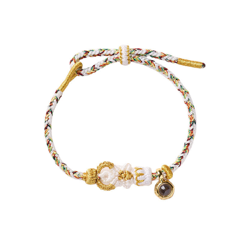 Bracelet de Buddha Stones tissées à la main avec des nœuds de Bouddha - image 9