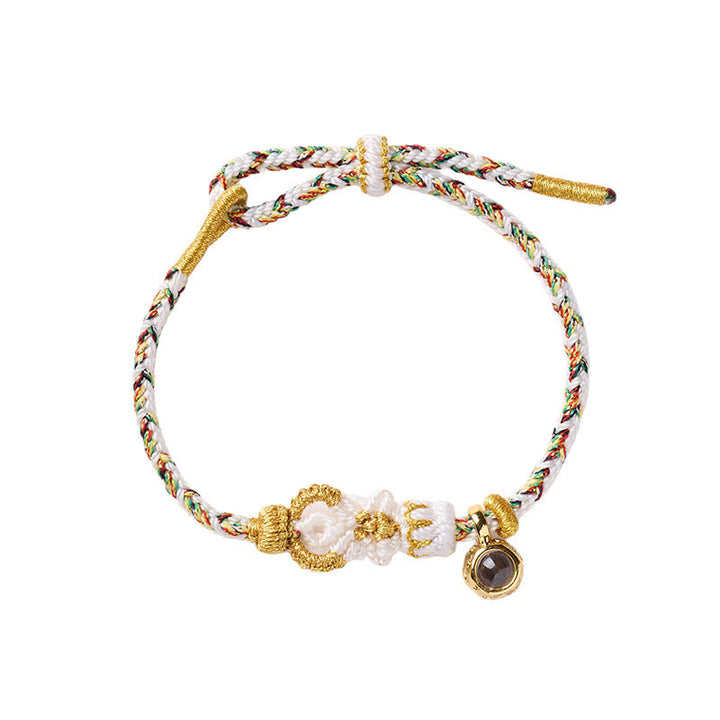 Bracelet de Buddha Stones tissées à la main avec des nœuds de Bouddha - image 9