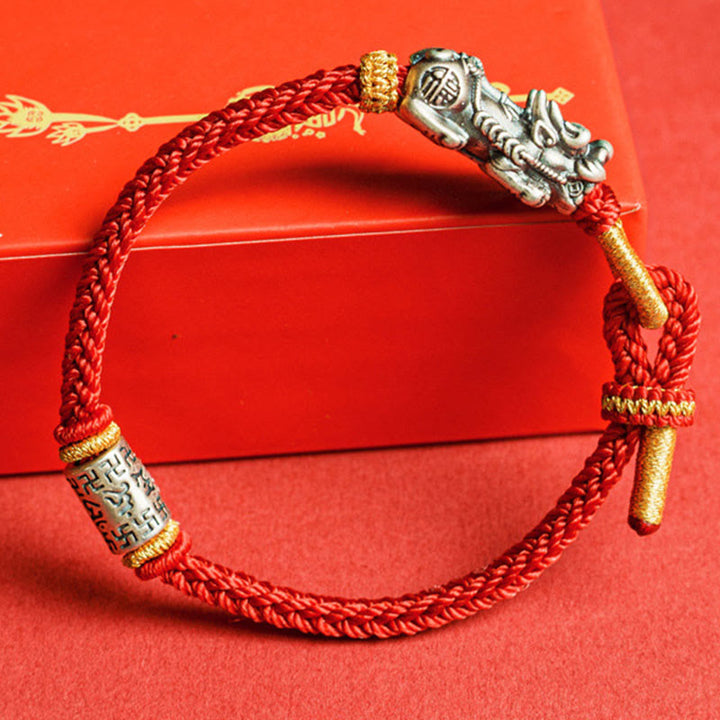 Bracelet de protection en argent sterling 925 Buddha Stones Pixiu Om Mani Padme Hum - image 2