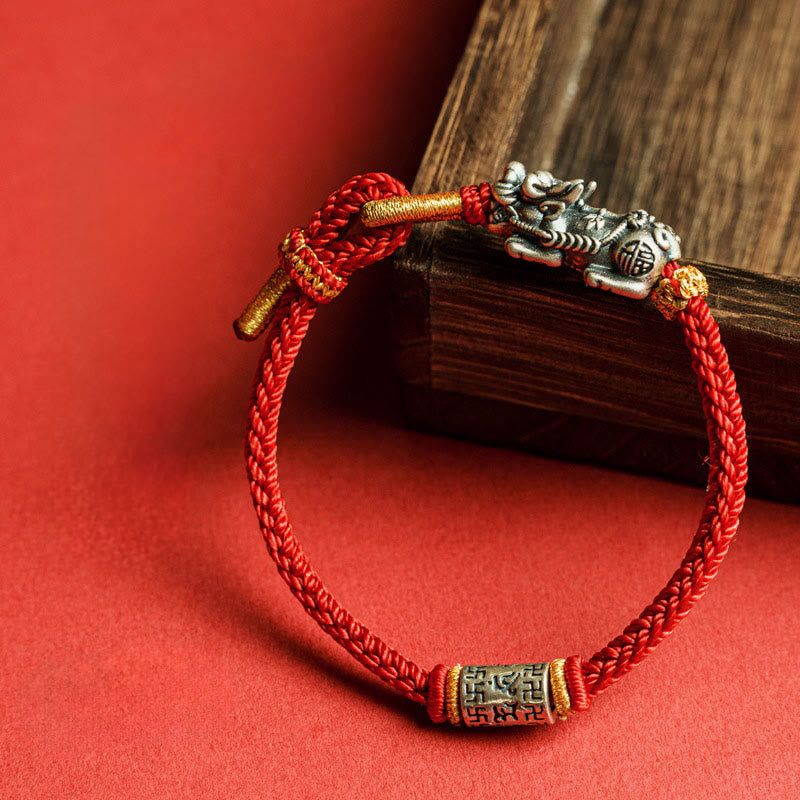 Bracelet de protection en argent sterling 925 Buddha Stones Pixiu Om Mani Padme Hum - image 3