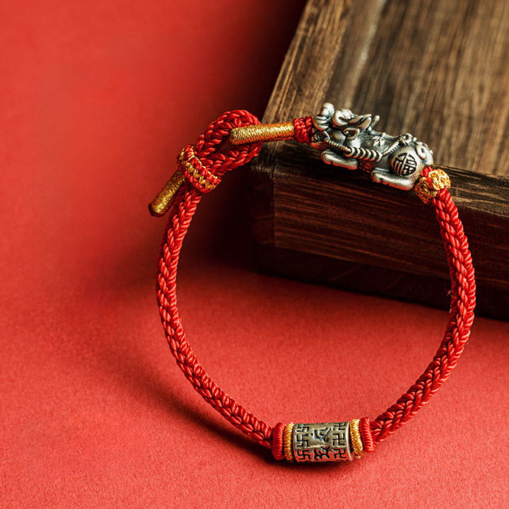 Bracelet de protection en argent sterling 925 Buddha Stones Pixiu Om Mani Padme Hum - image 3