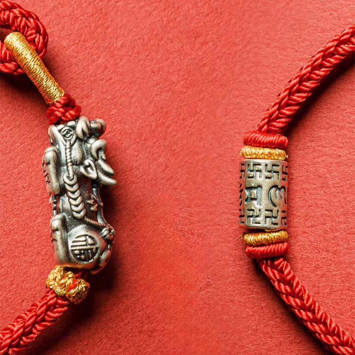 Bracelet de protection en argent sterling 925 Buddha Stones Pixiu Om Mani Padme Hum - image 11