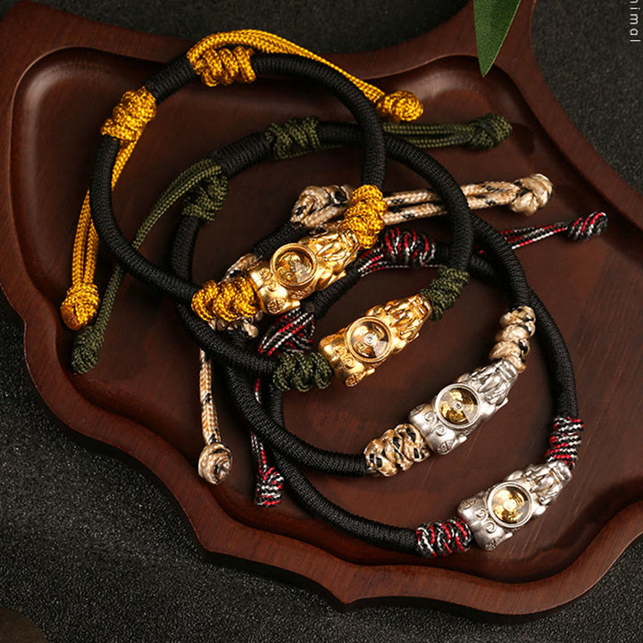 Bracelet en corde tressée à la main Pi Xiu Buddha Stones et porte-bonheur - image 15