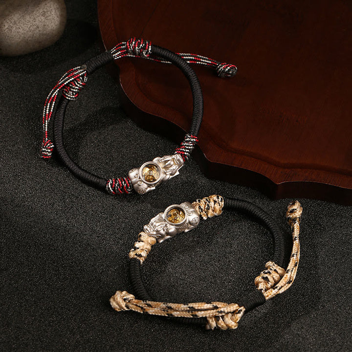 Bracelet en corde tressée à la main Pi Xiu Buddha Stones et porte-bonheur - image 12