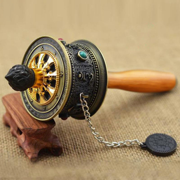 Décoration de roue de prière porte-bonheur tibétaine - 2 - image 3