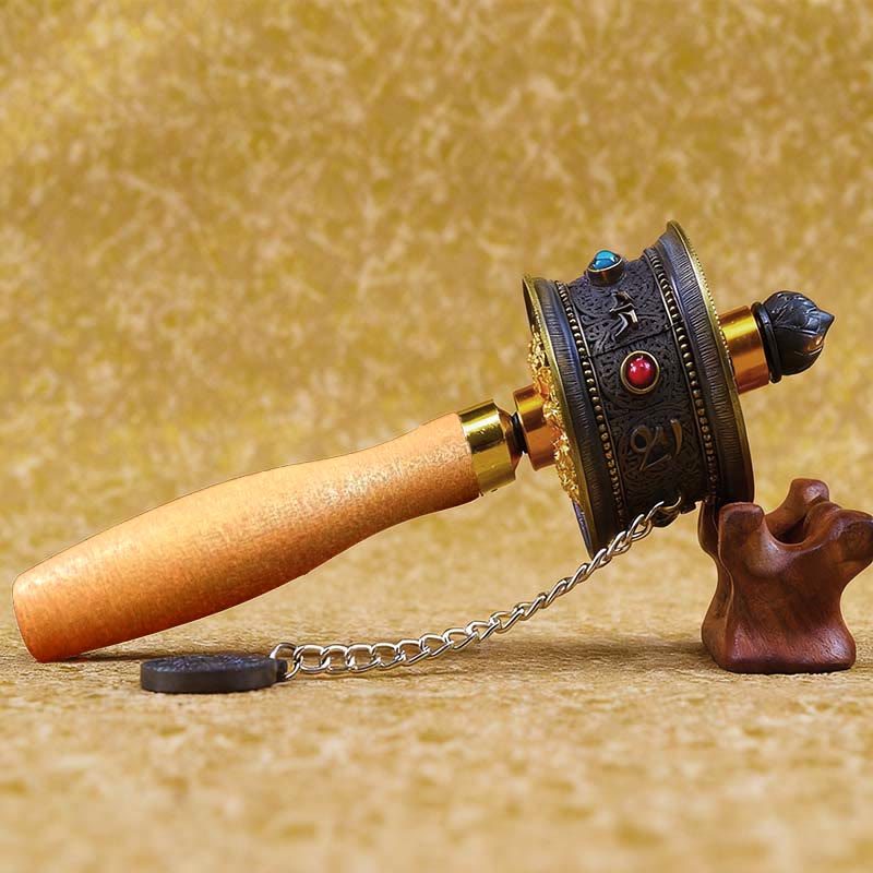 Décoration de roue de prière porte-bonheur tibétaine - image 4