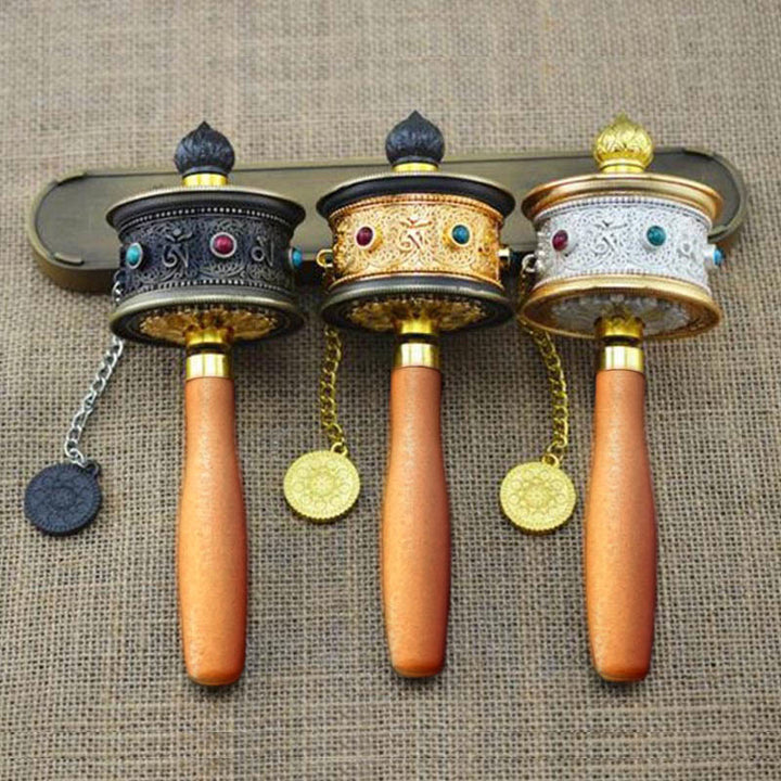 Décoration de roue de prière porte-bonheur tibétaine - image 8