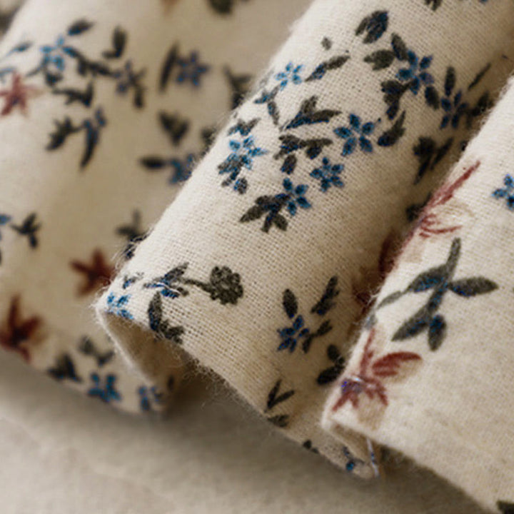 Chemise à manches longues en coton pour femme, imprimé floral automnal Buddha Stones - image 15